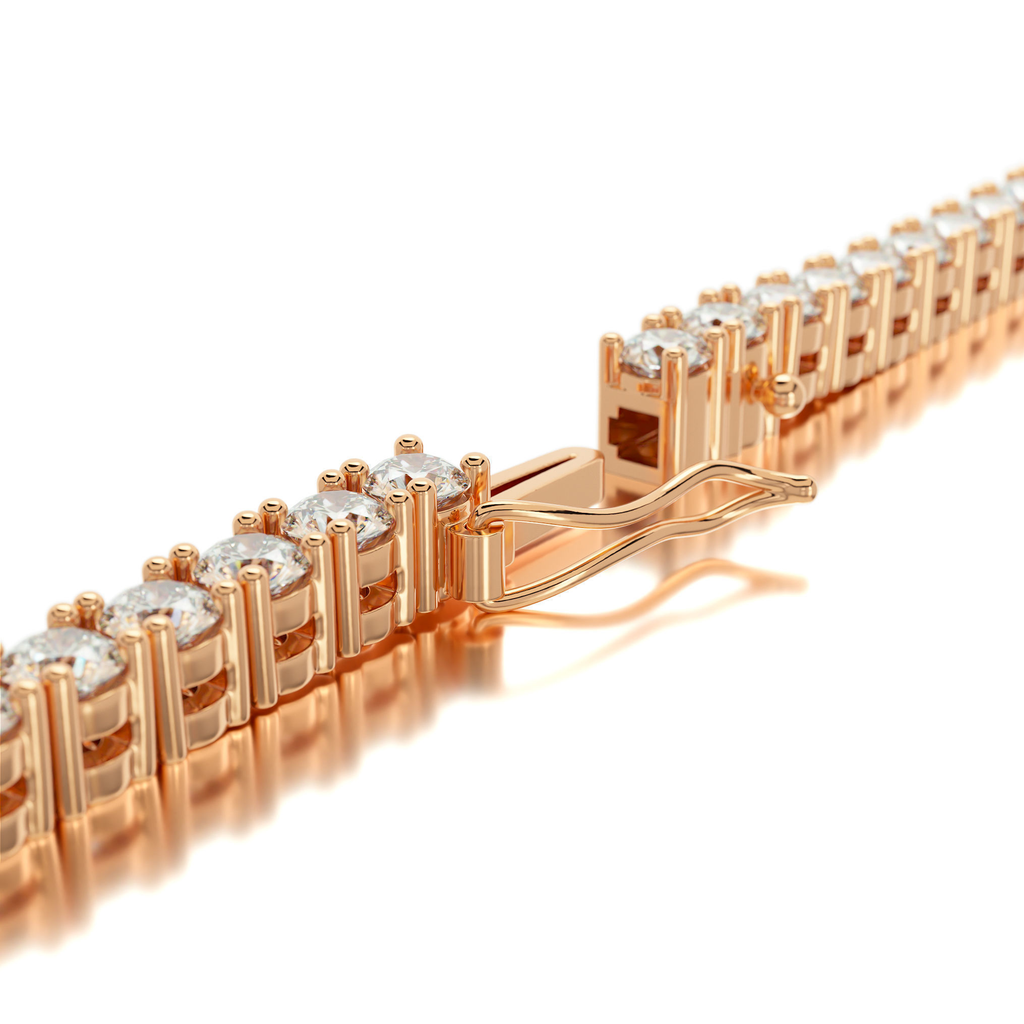 18K Rose Gold-Plated Sterling Silver 5.2ct Lab Diamond Tennis Bracelet